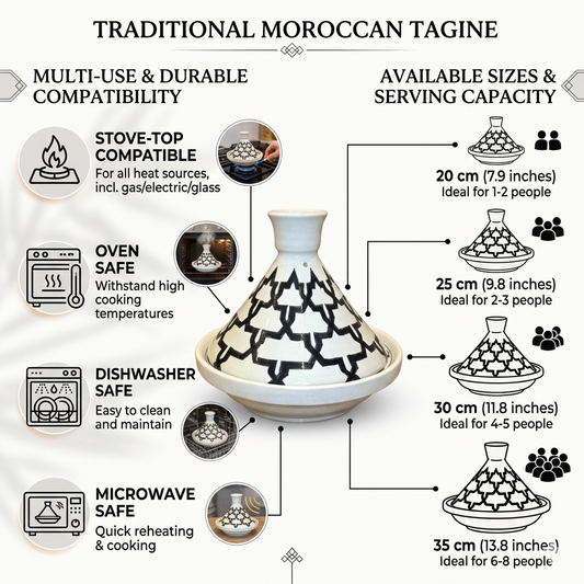 Moroccan Cooking Tagine – Handmade Ceramic Tagine for Oven Cooking