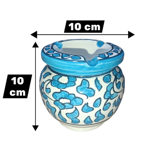 Handmade Moroccan Ceramic Ashtray with Lid