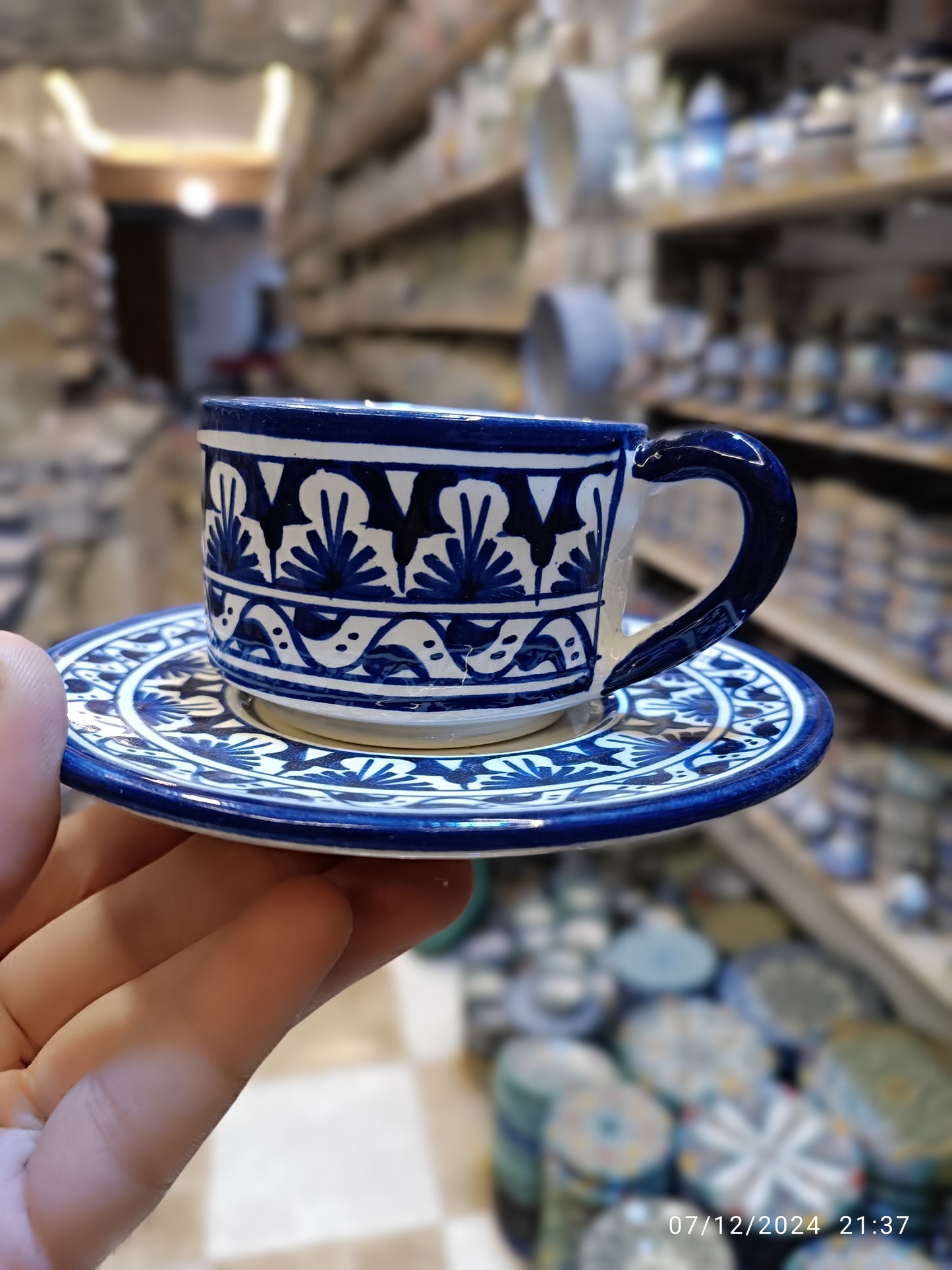 6 Coffee cups handmade pottery and hand-painted