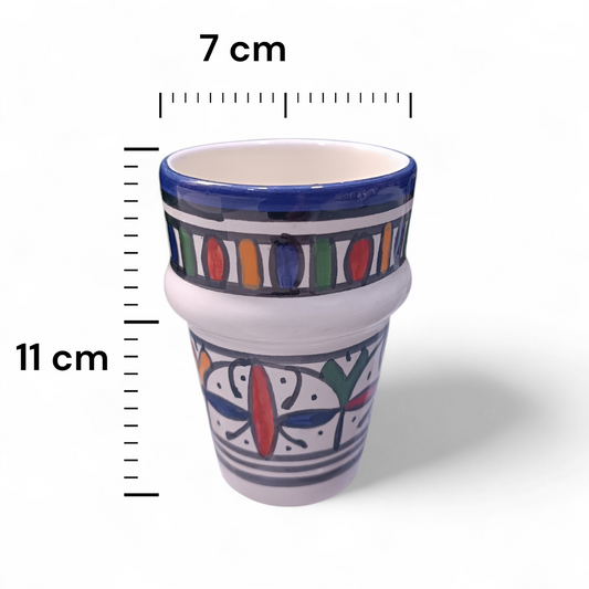 Moroccan multicolor Cups Colorful Fez Pottery | Artisan Coffee & Tea Cup (Copie)
