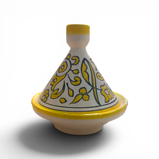 Yellow Mini Moroccan Tagine – Decorative Ceramic Serving Dish