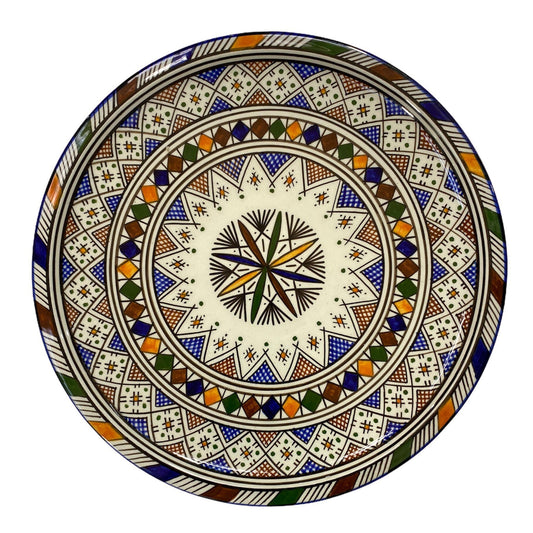 Moroccan fez pottery plates