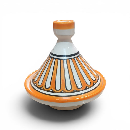 Orange Mini Moroccan Tagine – Decorative Ceramic Serving Dish