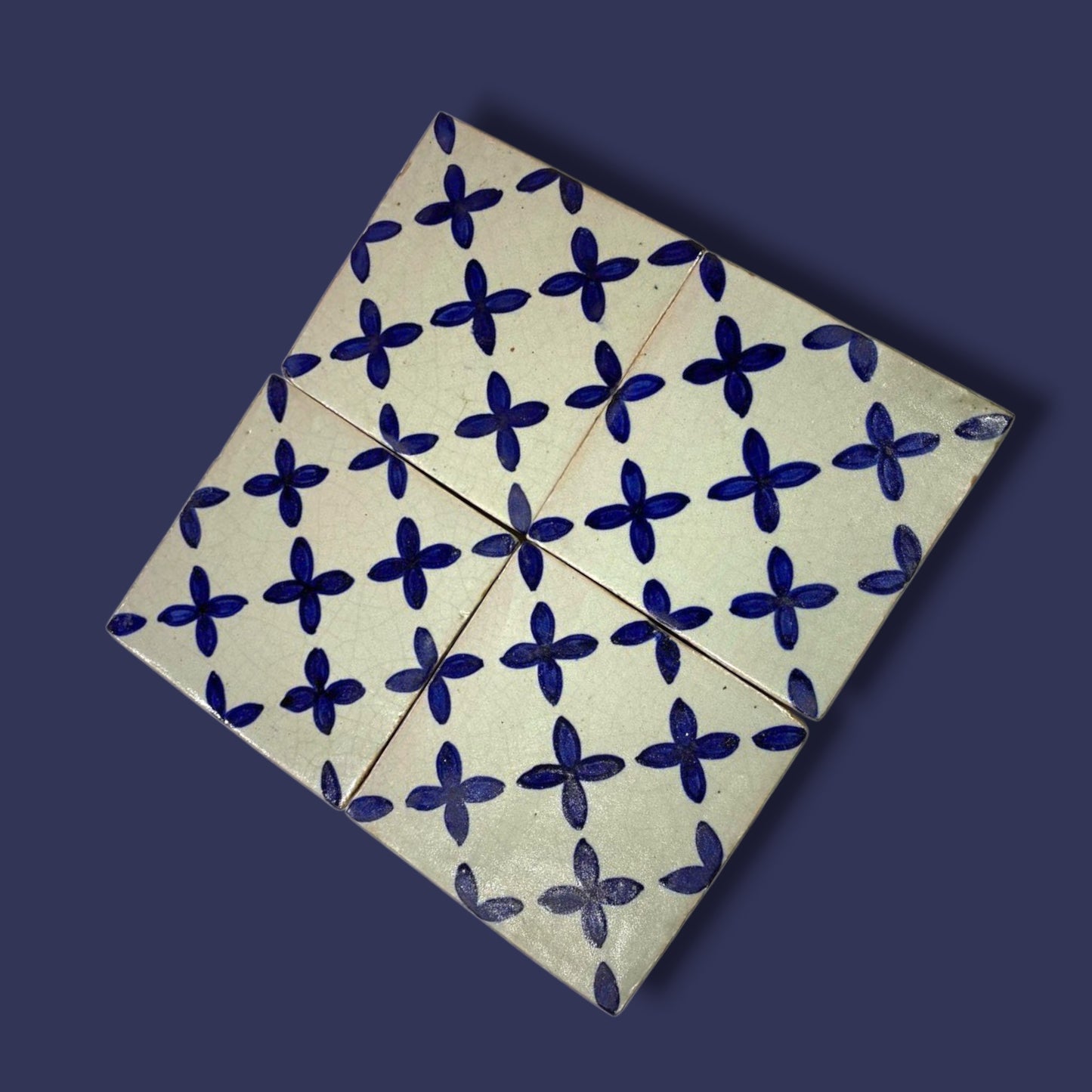Moroccan fez  Zellige Tiles Blue & White – Traditional Ceramic Wall Tiles