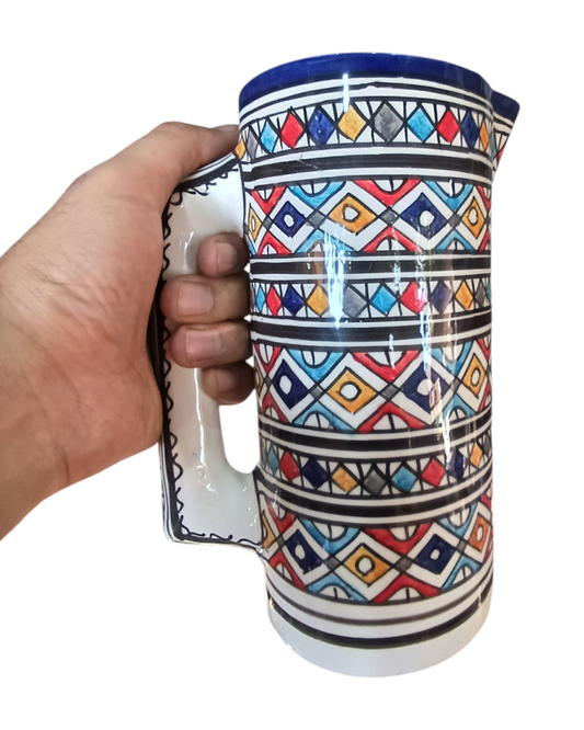 Moroccan Pitchers & Carafes – Handmade from White Clay, Lead-Free & Dishwasher Safe