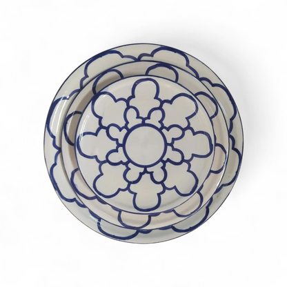 Handmade Moroccan Ceramic Plates – 18, 24 & 27 cm | Dishwasher & Microwave Safe