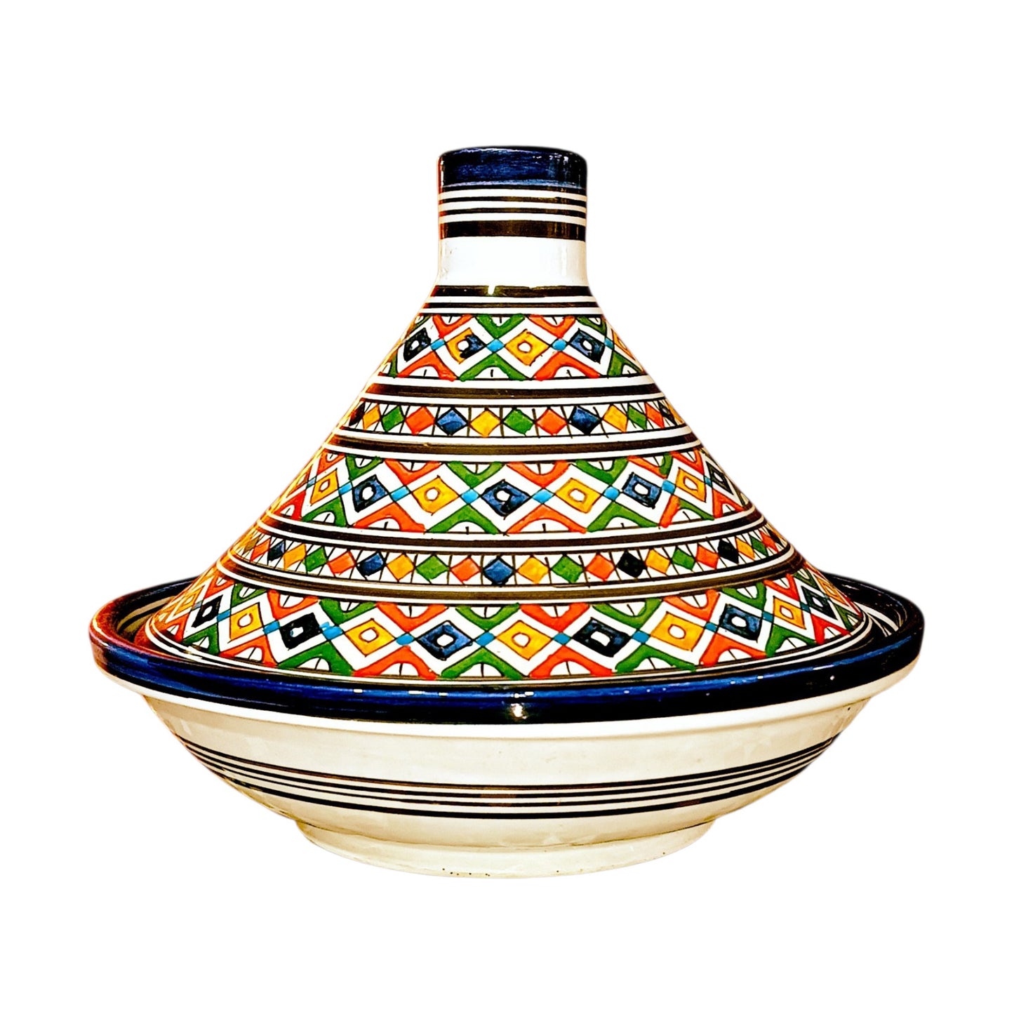 Handcrafted Multicolor Moroccan Serving Tagine – Decorative Ceramic Food Presentation Dish