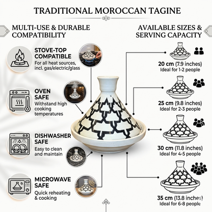 Moroccan Cooking Tagine – Handmade Ceramic Tagine for Oven Cooking