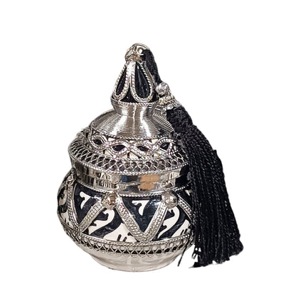 Antique Moroccan Tea Set with Silver Nickel Finish – 6 Pieces
