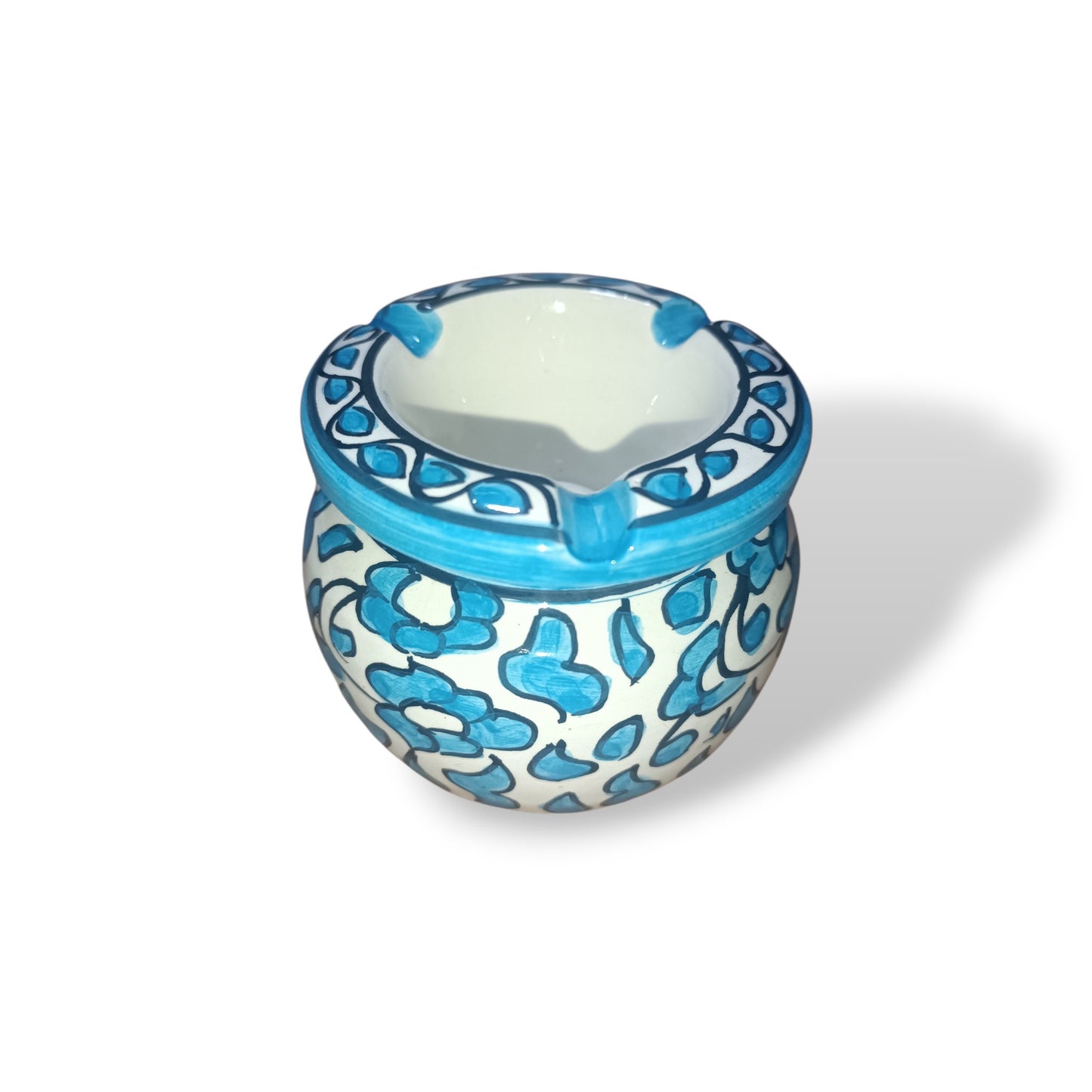 Handmade Moroccan Ceramic Ashtray with Lid