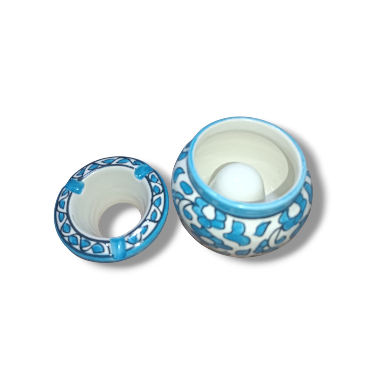 Handmade Moroccan Ceramic Ashtray with Lid