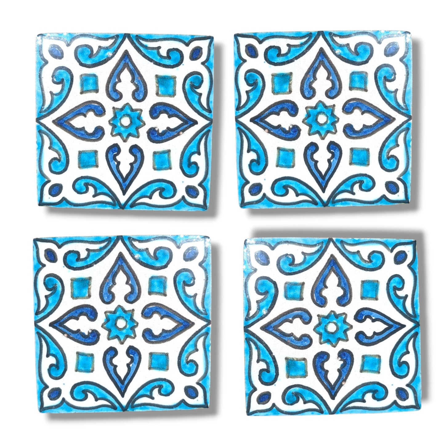 Moroccan Handmade Blue & White Ceramic Tile