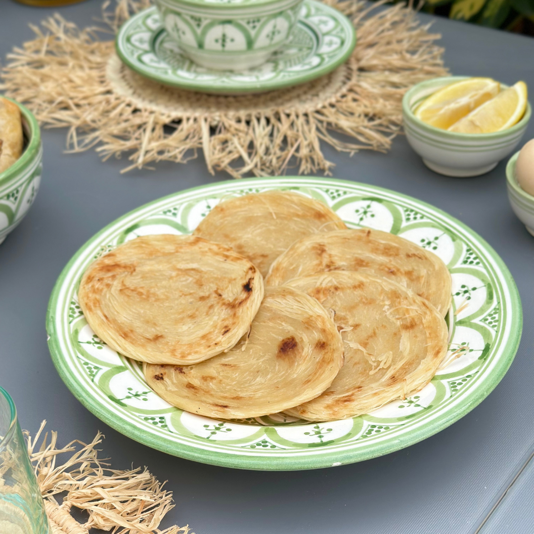 6 dinner plats hand-painted dishwasher microwave safe (6 plats)