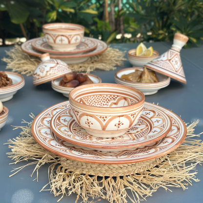 bowls service hand-painted dishwasher microwave safe (6 bowls)