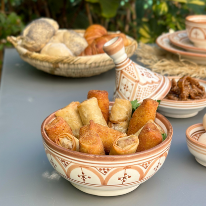 plats and bowls collection of Moroccan pottery from Fez,dishwasher and microwave safe