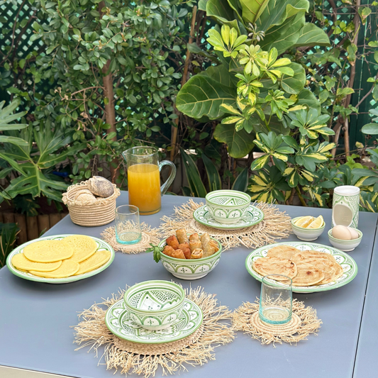 bowls service hand-painted dishwasher microwave safe (6 bowls)