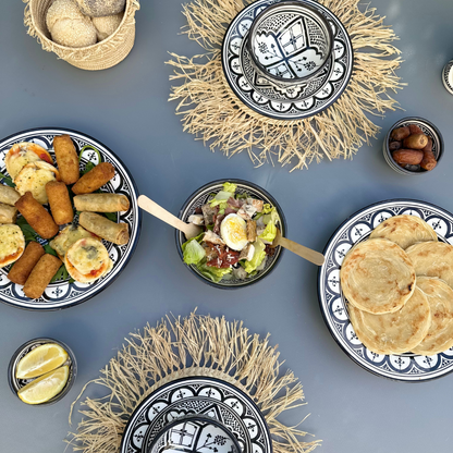 bowls service hand-painted dishwasher microwave safe (6 bowls)