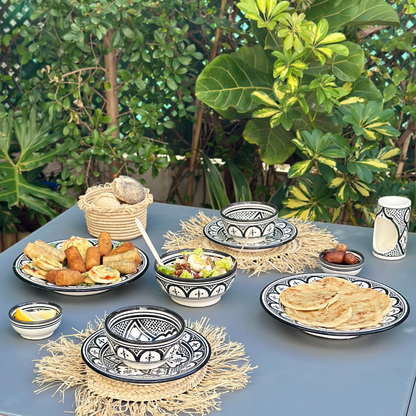 bowls service hand-painted dishwasher microwave safe (6 bowls)