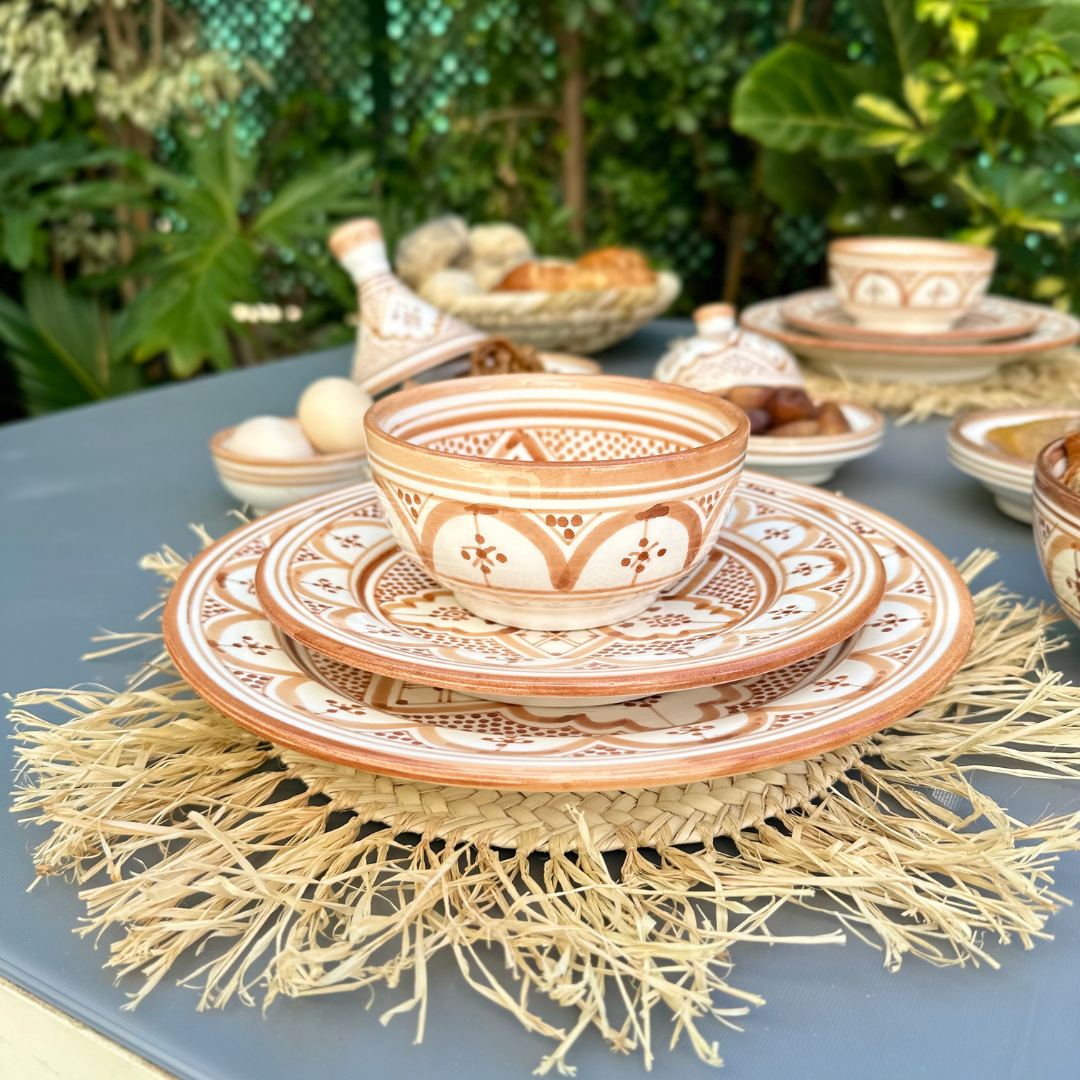 bowls service hand-painted dishwasher microwave safe (6 bowls)