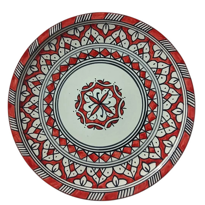 Moroccan Ceramic Plates – Red Design Fes pottery