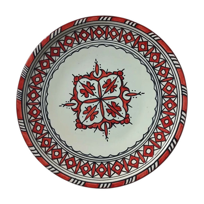 Moroccan Ceramic Plates – Red Design Fes pottery