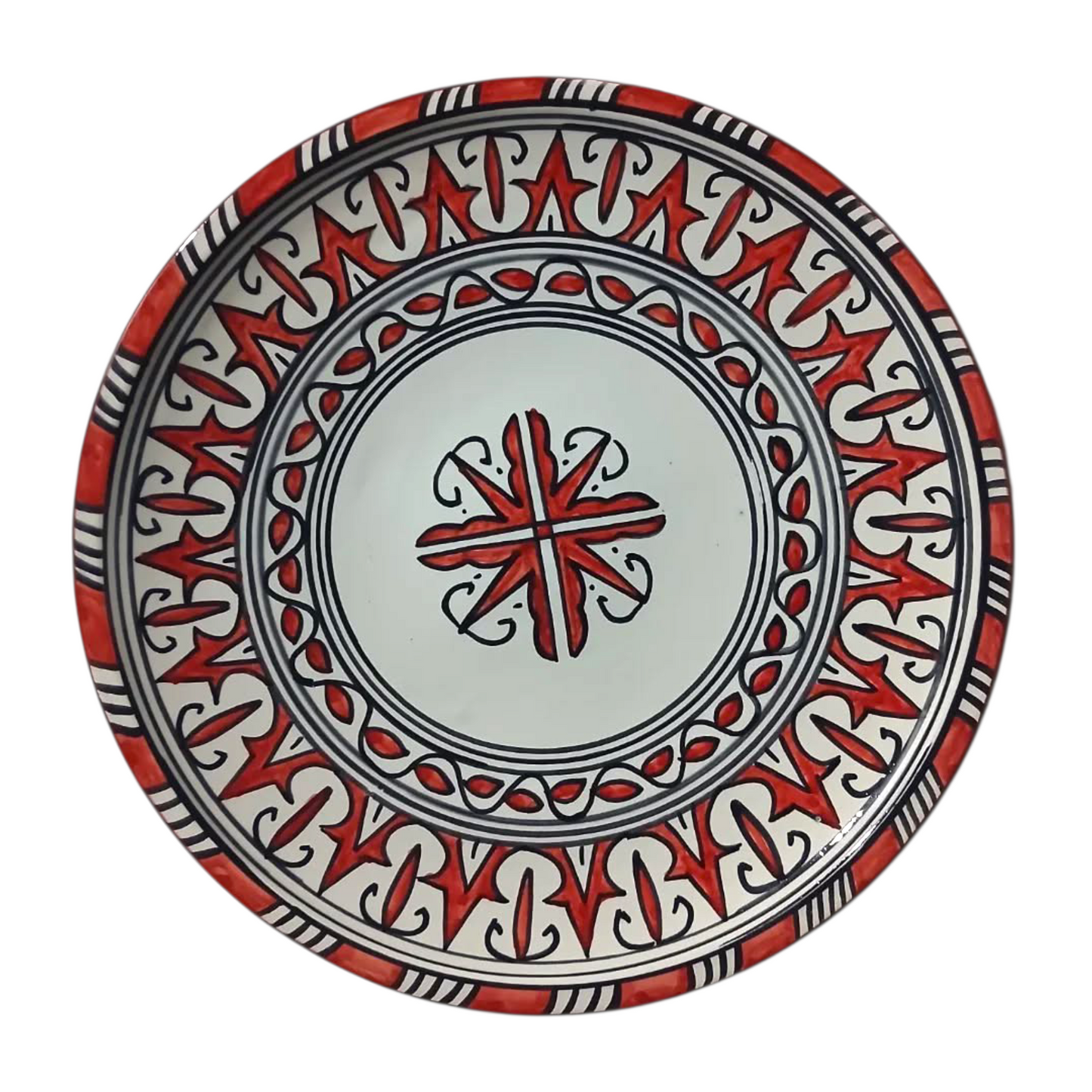 Moroccan Ceramic Plates – Red Design Fes pottery