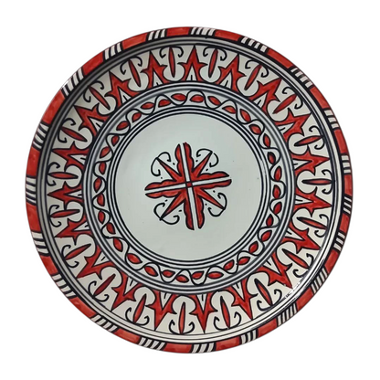 Moroccan Ceramic Plates – Red Design Fes pottery