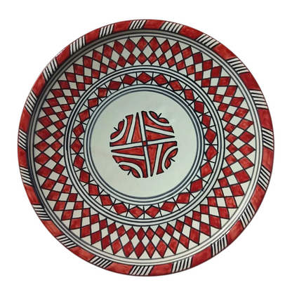 Moroccan Ceramic Plates – Red Design Fes pottery