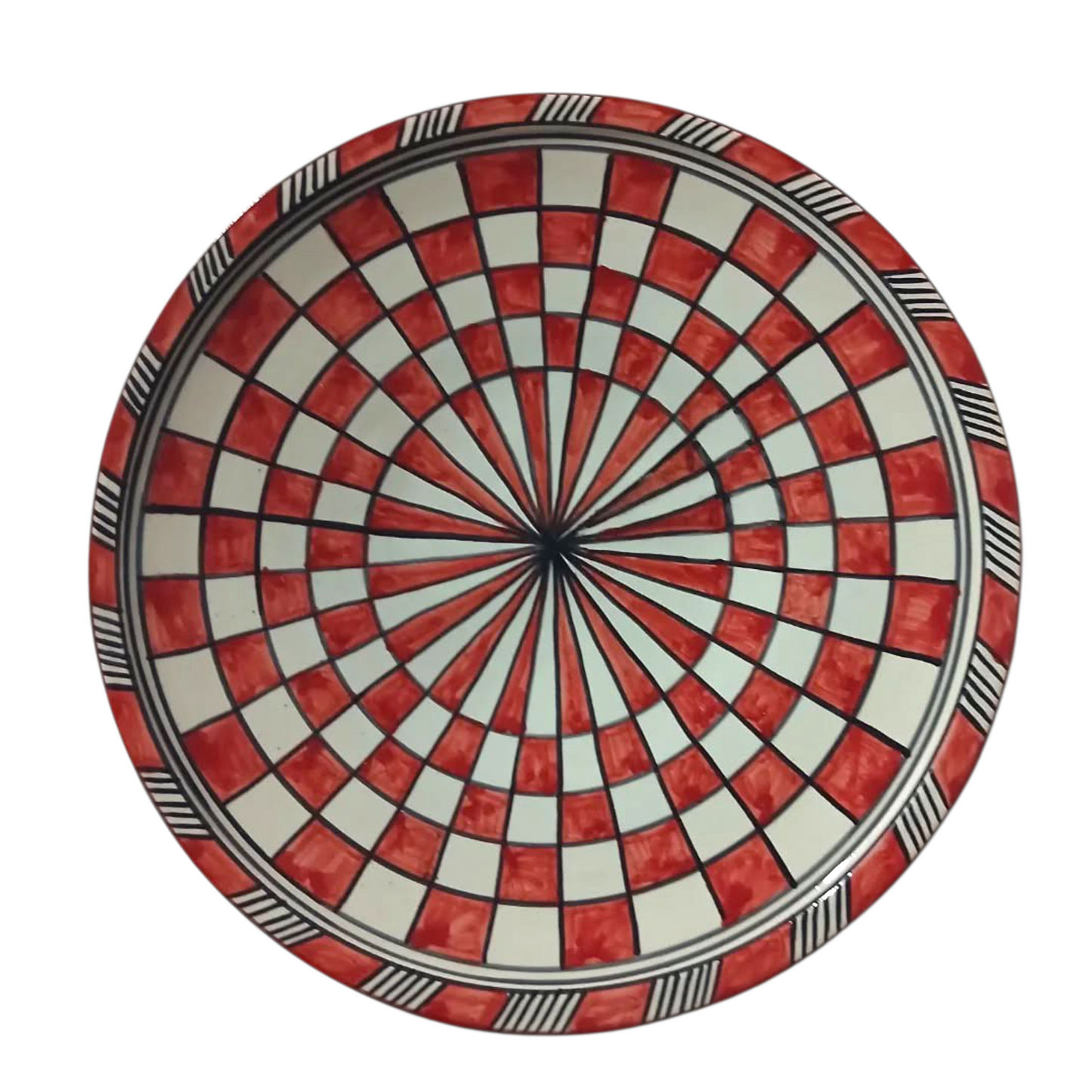 Moroccan Ceramic Plates – Red Design Fes pottery
