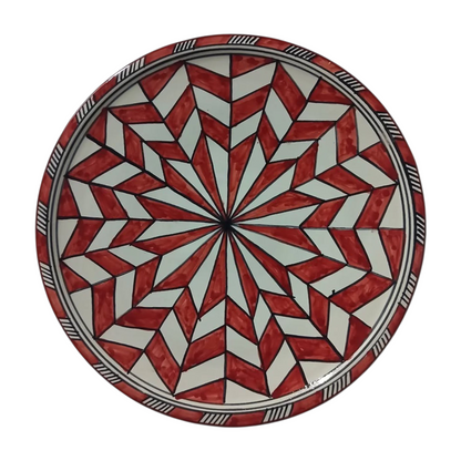 Moroccan Ceramic Plates – Red Design Fes pottery