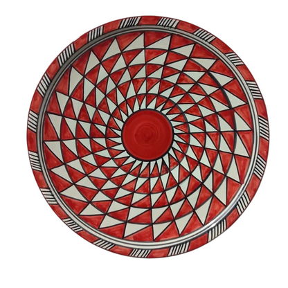 Moroccan Ceramic Plates – Red Design Fes pottery
