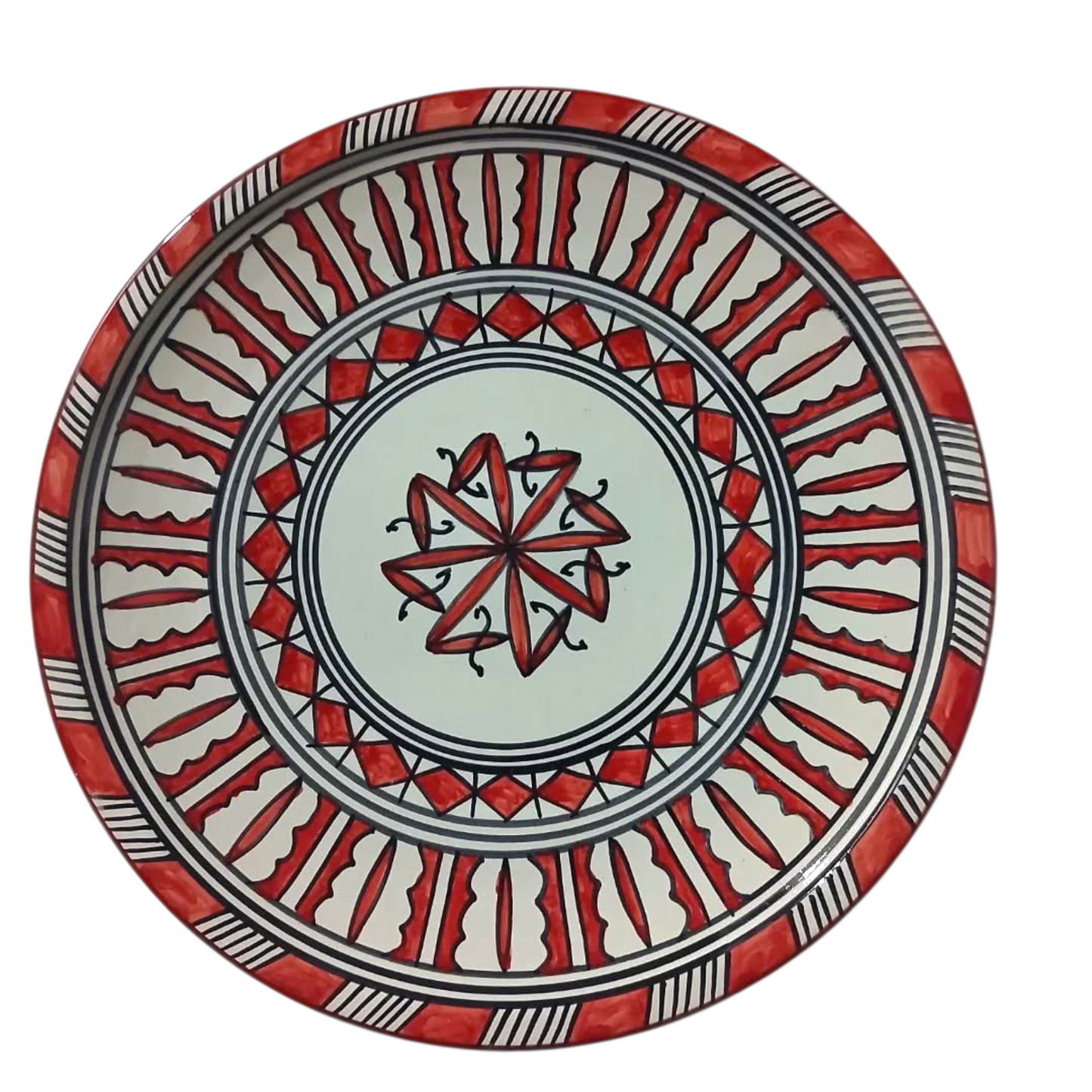 Moroccan Ceramic Plates – Red Design Fes pottery
