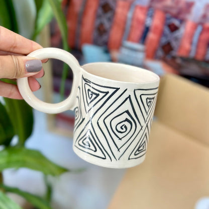 "Handmade & Hand-Painted Ceramic Mugs – Microwave & Dishwasher Safe"