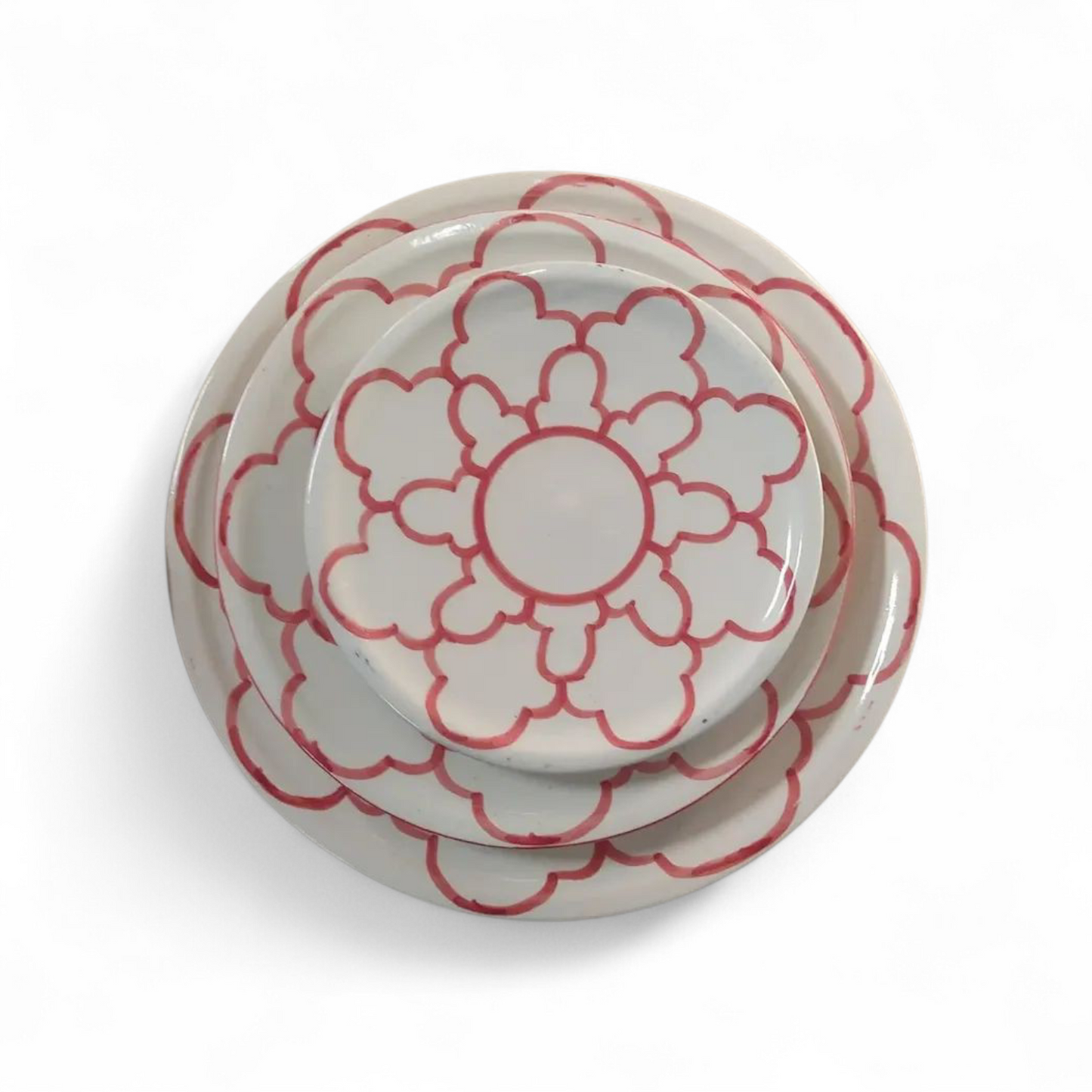 Handmade Moroccan Ceramic Plates – 18, 24 & 27 cm | Dishwasher & Microwave Safe