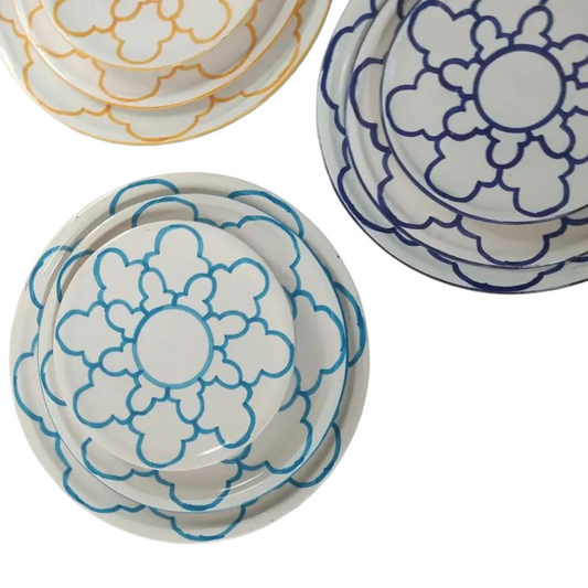 Handmade Moroccan Ceramic Plates – 18, 24 & 27 cm | Dishwasher & Microwave Safe