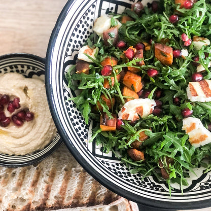 Bowls and plates handmade from fez medina pottery