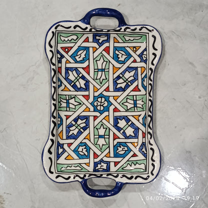 6 pottery trays from the city of Fez