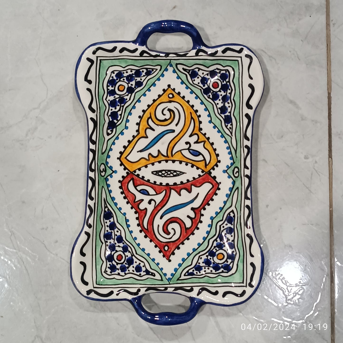 6 pottery trays from the city of Fez