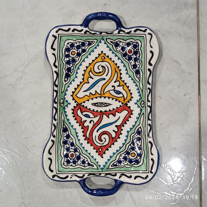 6 pottery trays from the city of Fez