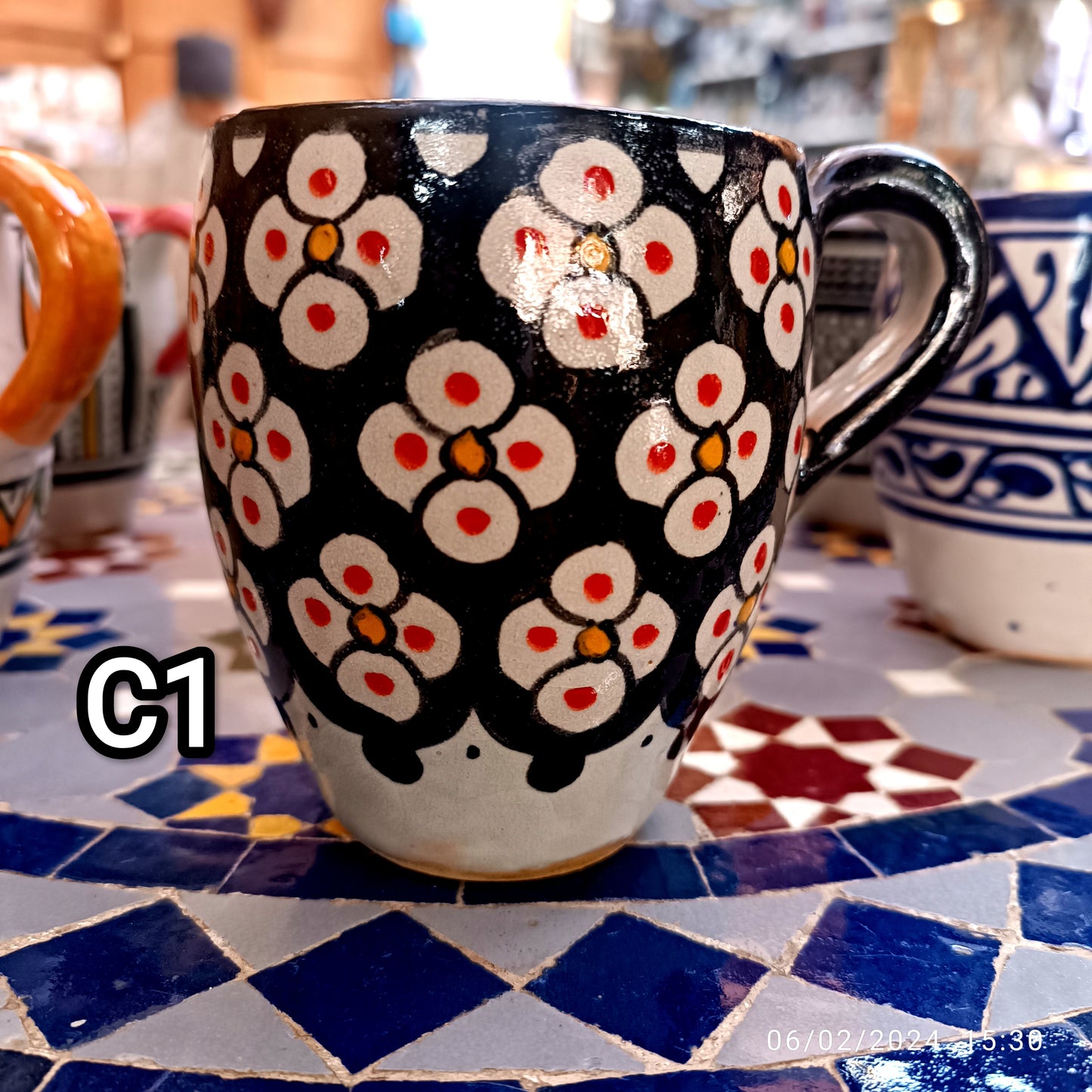 Moroccan pottery Handmade Hand painted Art Artisanal Fez pottery