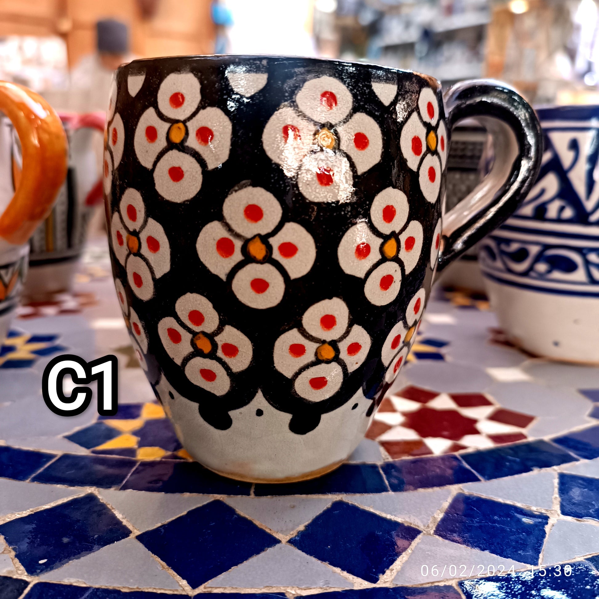 Moroccan pottery Handmade Hand painted Art Artisanal Fez pottery