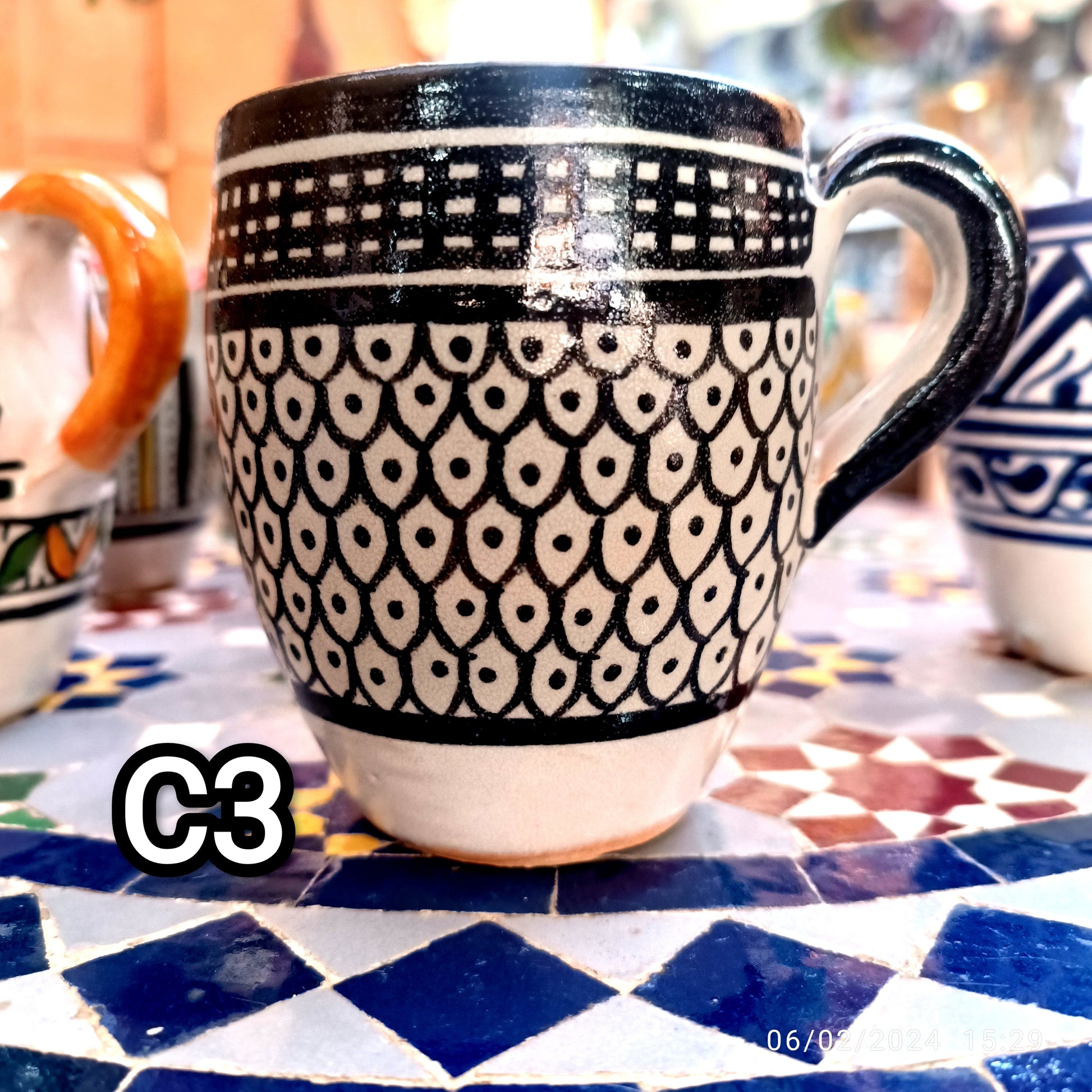 Moroccan pottery Handmade Hand painted Art Artisanal Fez pottery