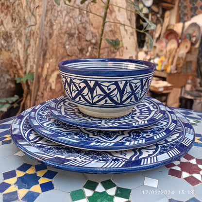 Luxury  Moroccan Dinnerware Set – Handcrafted Traditional Pottery