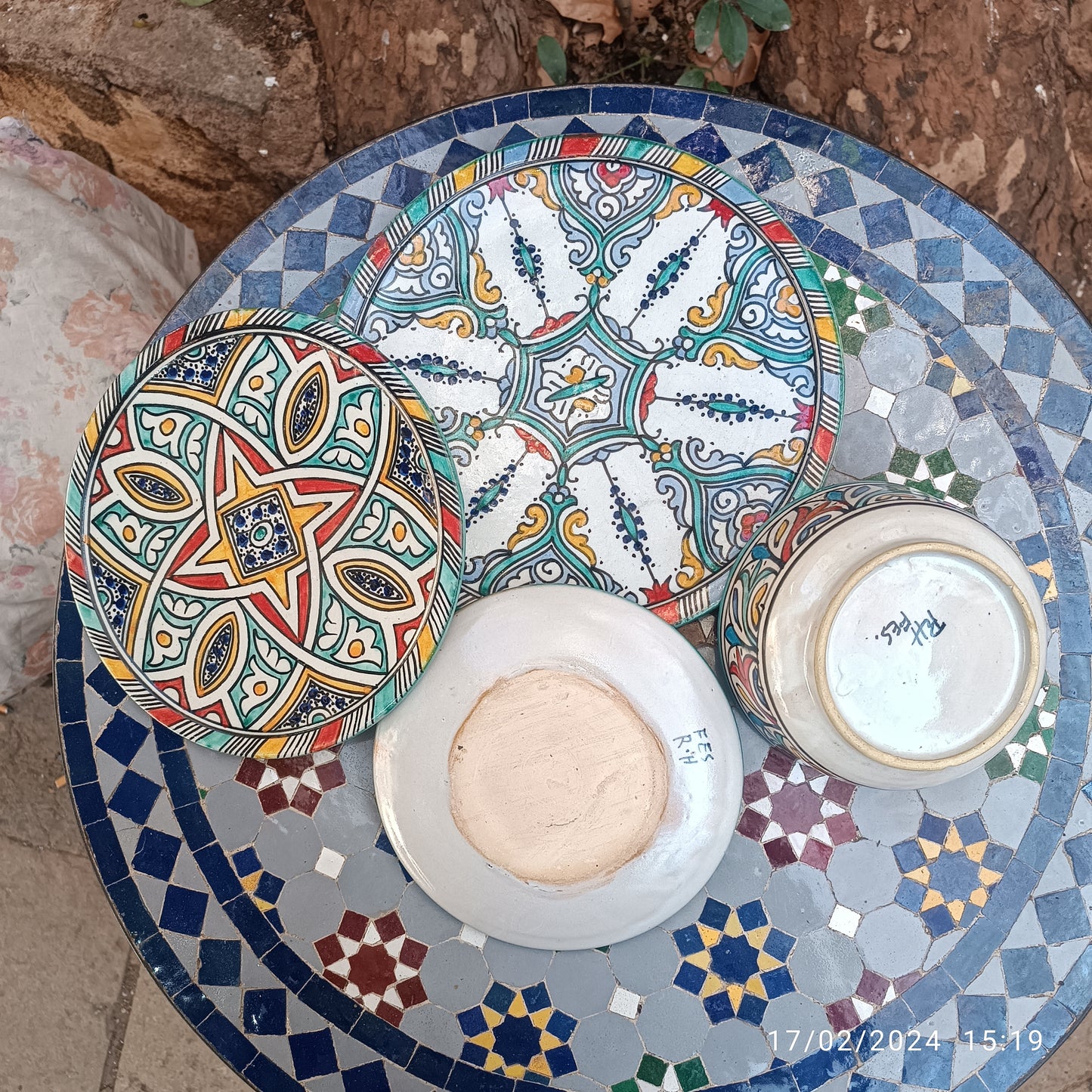 Luxury Multicolor Moroccan Dinnerware Set – Handcrafted Traditional Pottery