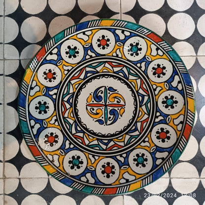 6 dinner plates multicolore dinner set ,handmade and hand painted