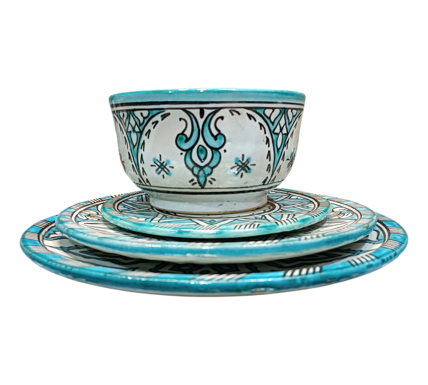 Luxury Moroccan Dinnerware Set – Handcrafted Traditional Pottery