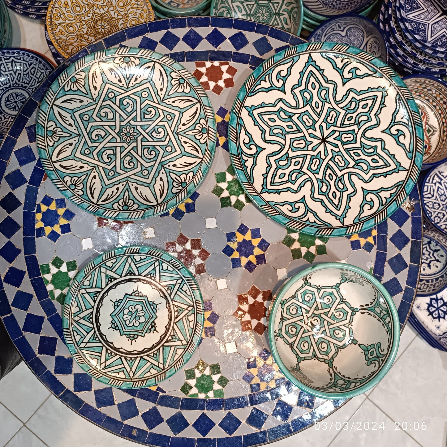 Luxury Moroccan Dinnerware Set – Handcrafted Traditional Pottery