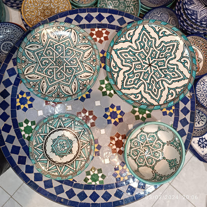 Luxury Moroccan Dinnerware Set – Handcrafted Traditional Pottery