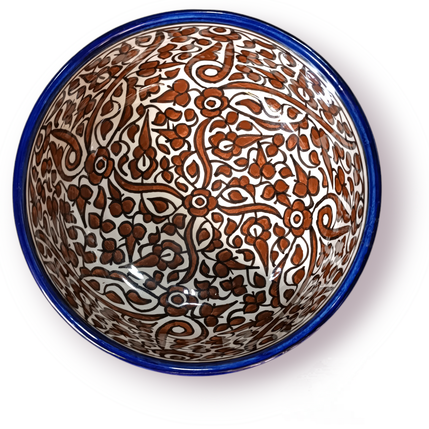 Handmade Moroccan Floral Ceramic Bowls – Hand Painted Serving Bowls from Fez, Morocco