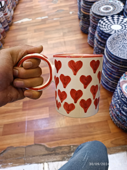 "Handmade & Hand-Painted Ceramic Mugs – Microwave & Dishwasher Safe"